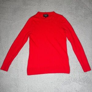 Banana Republic Long Sleeve Top Womens Small Red Merino Wool Blend Sweater